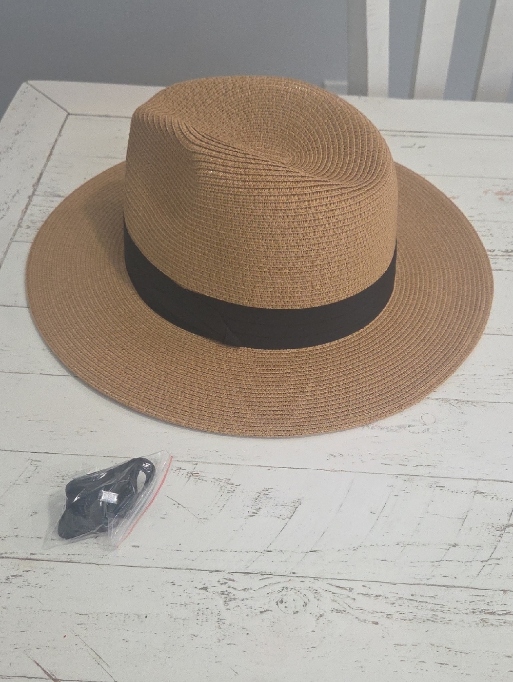 Lanzom Women Wide Brim Straw Panama Roll up Hat Fedora Beach Sun Hat UPF50+